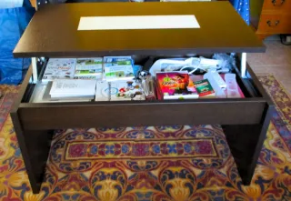 Mesa de centro madera y cristal