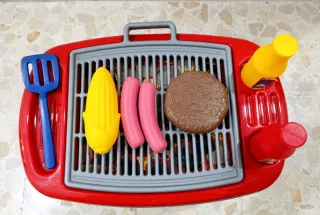 Juego Supermercado Lidl y Barbacoa Juguete