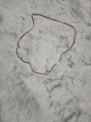 Cadena de plata fina, 70 centimetros