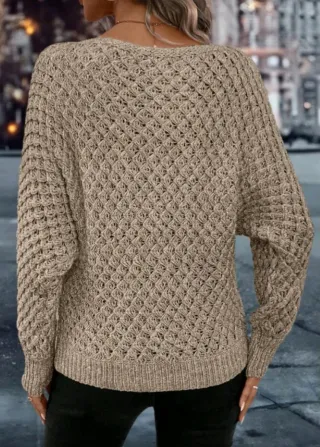 Jersey tejido mujer color marrón claro