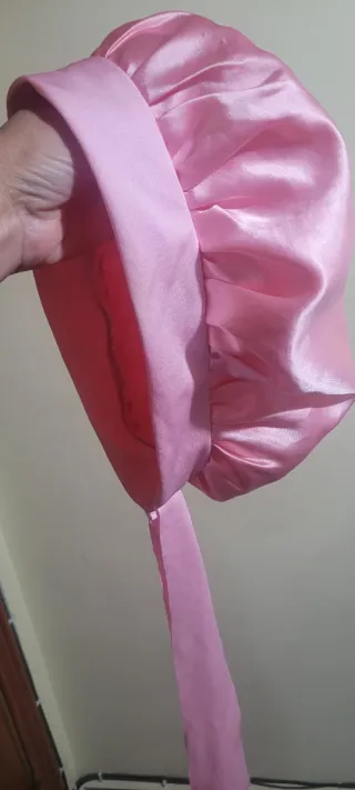 Gorro de dormir satinado rosa