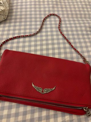 Bolso Zadig & Voltaire rojo con cadena