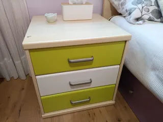 Armario puertas correderas blanco/morado/verde