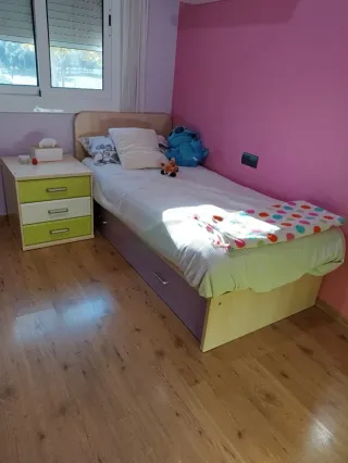 Armario puertas correderas blanco/morado/verde