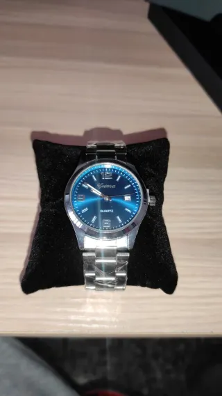 Reloj Geneva Hombre Esfera Azul Acero
