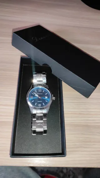 Reloj Geneva Hombre Esfera Azul Acero