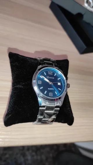 Reloj Geneva Hombre Esfera Azul Acero