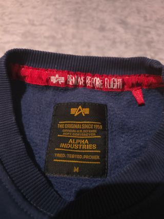 Sudadera Alpha Industries Talla M Azul Ref-61500