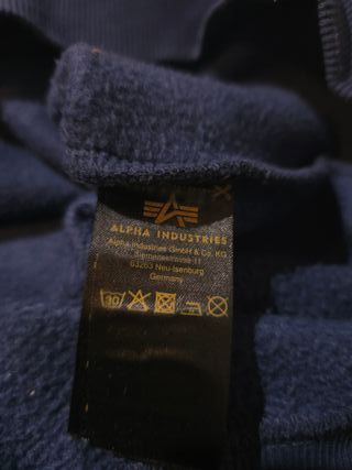 Sudadera Alpha Industries Talla M Azul Ref-61500