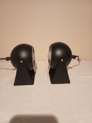 Coppia lampade o applique modello Eyeball nere