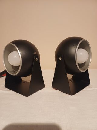 Coppia lampade o applique modello Eyeball nere