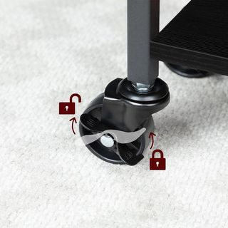 Carro Estrecho 3 Estantes con Ruedas 15x40x80 cm