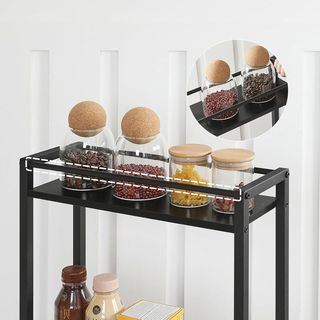 Carro Estrecho 3 Estantes con Ruedas 15x40x80 cm