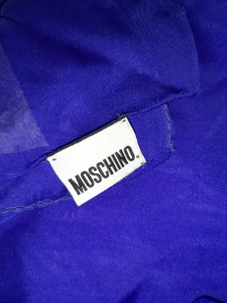 Foulard Moschino Seta Blu Royal Taddy