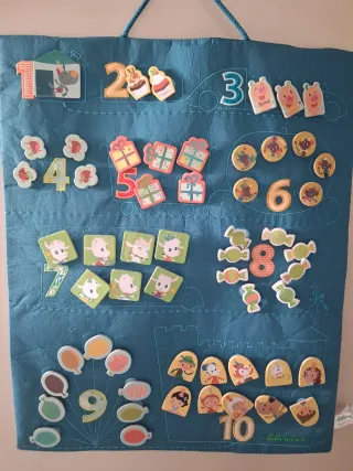 Tapiz educativo números y figuras