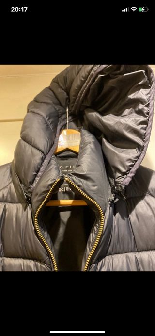 Abrigo Plumas Polo Club Negro Talla M