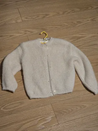 Cardigan Zara blanco niña