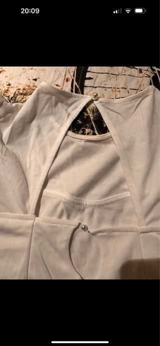 Camiseta Miss Sixty Blanca Manga Abullonada