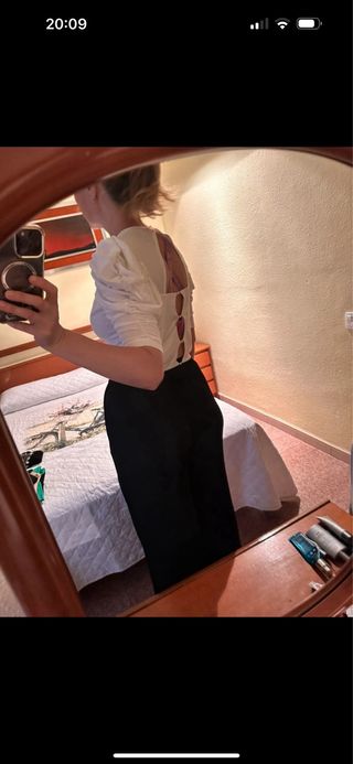 Camiseta Miss Sixty Blanca Manga Abullonada