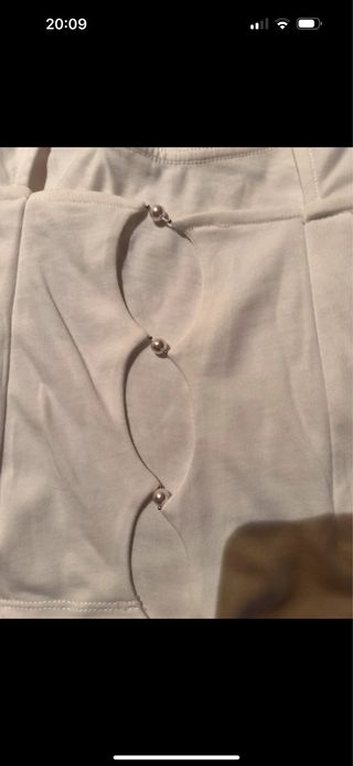 Camiseta Miss Sixty Blanca Manga Abullonada