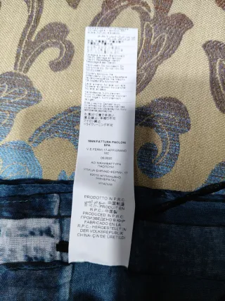 Sciarpa MANUEL RITZ fantasia quadri blu/grigio