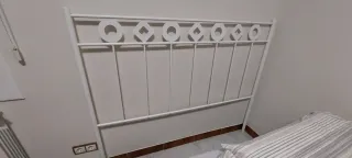 Cabecero metálico blanco 135cm