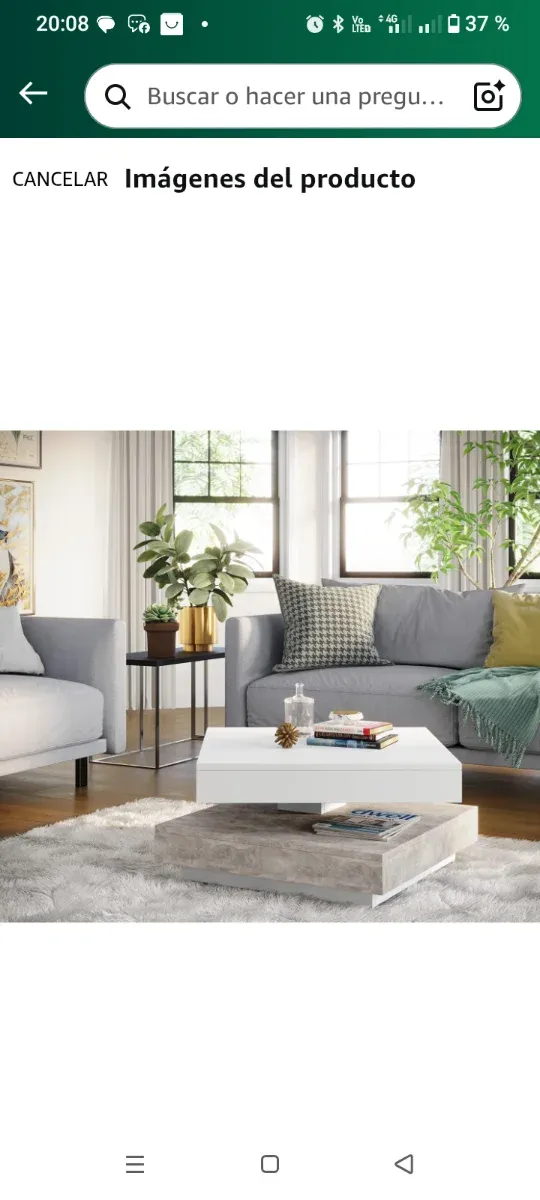 Mesa de centro moderna giratoria