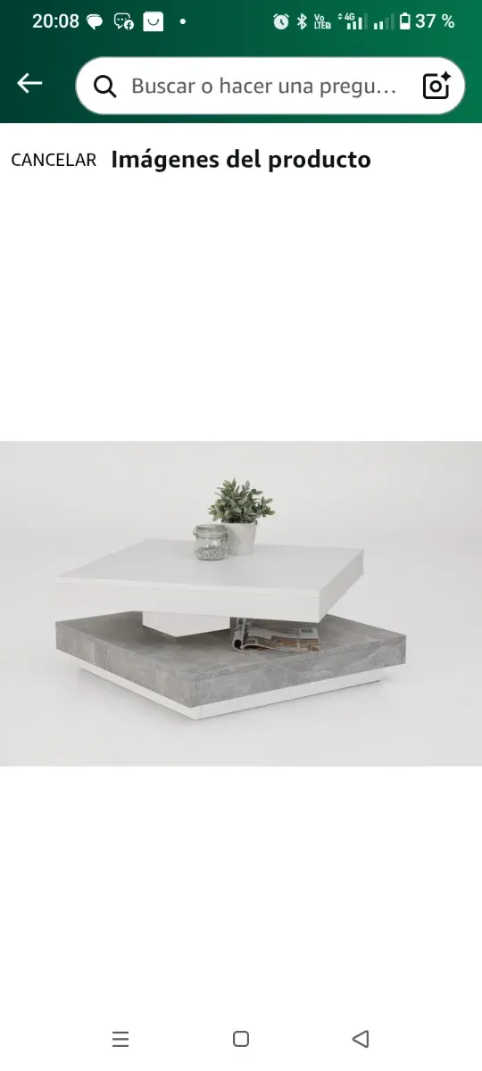 Mesa de centro moderna giratoria