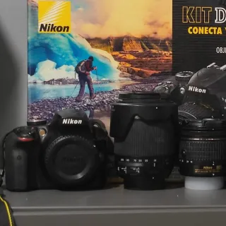 Cámara Nikon D3400 + 2 objetivos + accesorios
