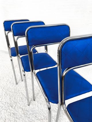 SILLAS BAUHAUS AZUL ÍNDIGO. ITALIA 70s