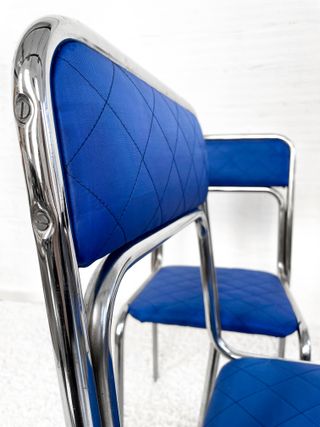 SILLAS BAUHAUS AZUL ÍNDIGO. ITALIA 70s