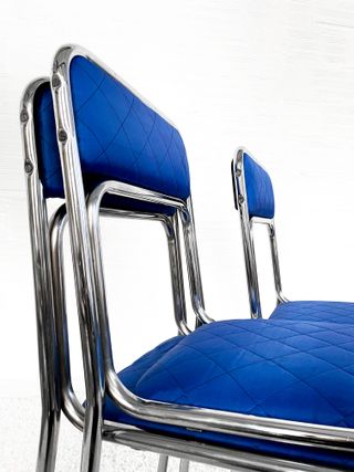 SILLAS BAUHAUS AZUL ÍNDIGO. ITALIA 70s