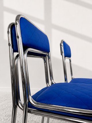 SILLAS BAUHAUS AZUL ÍNDIGO. ITALIA 70s