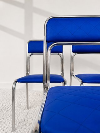SILLAS BAUHAUS AZUL ÍNDIGO. ITALIA 70s