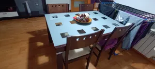 Mueble TV y Vitrina Comedor + mesa y 6 sillas