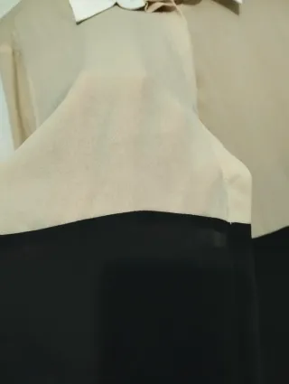 Blusa Zara Basic Beige y Negra