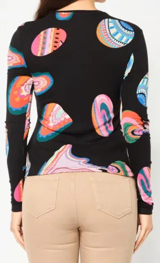Camiseta Desigual Talla XL Estampada manga larga