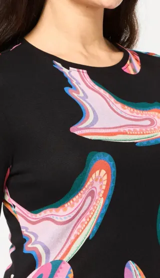 Camiseta Desigual Talla XL Estampada manga larga