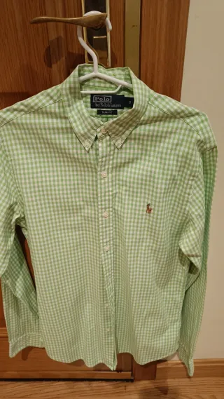 Camisa Polo Ralph Lauren cuadros verde S