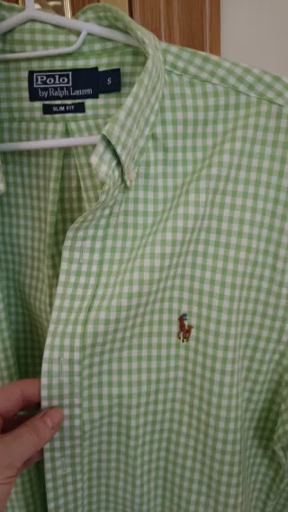 Camisa Polo Ralph Lauren cuadros verde S