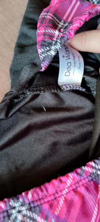 Disfraz sexy encaje y cuadros