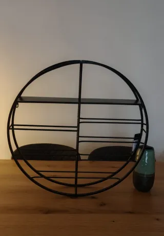 Portabottiglie vino in metallo nero 75 cm