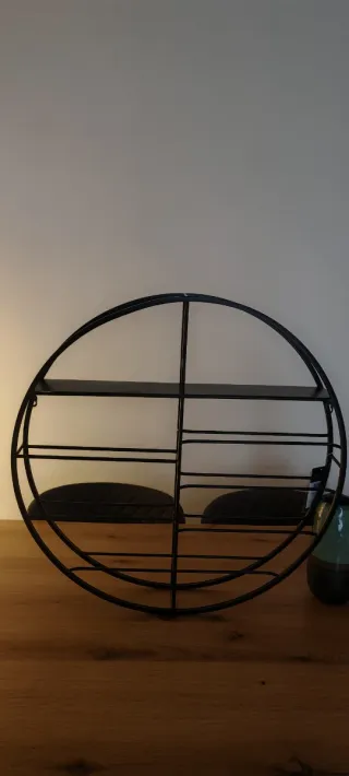 Portabottiglie vino in metallo nero 75 cm