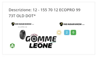 2 Pneumatici Roadmarch Ecopro 155/70 R12 73T