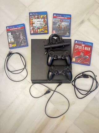 PS4 + 2 mandos + 4 juegos + PS camera
