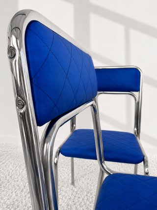 SILLAS BAUHAUS AZUL ÍNDIGO. ITALIA 70s