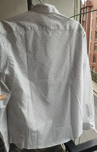 Sfera Men Camisa Algodón Lunares Talla L