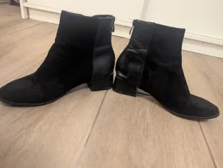 Botines negros tacón bloque