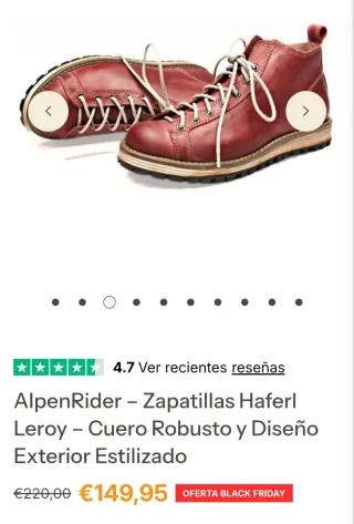 Botines de piel rojos