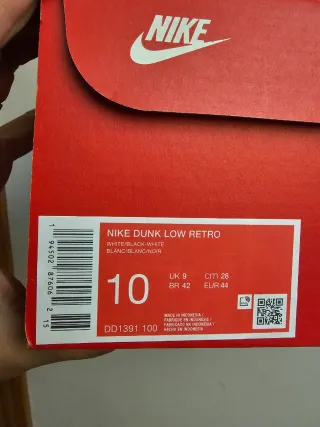 Nike Dunk Low Retro Negro Blanco